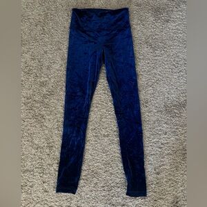 Athleta navy velvet leggings size XS